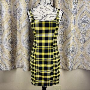 Divided Yellow and Black Mini Dress - Size Small